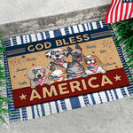Custom Name Patriotic Pet Decor - Personalized Doormat
