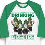 Beer Friends Forever Drinking - Gift For Besties, Personalized St. Patrick's Day Unisex Raglan Shirt