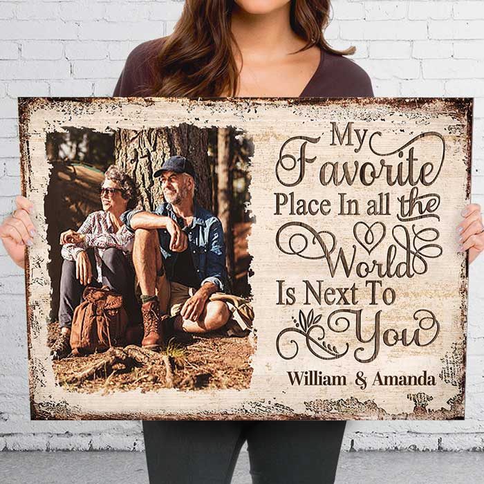 My Favorite Place - Upload Image, Personalized Horizontal Canvas