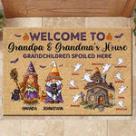 Grandchildren Spoiled Here On Halloween - Personalized Decorative Mat