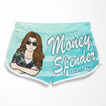 Money Maker Money Spender - Personalized Couple Beach Shorts - Gift For Couples, Husband Wife