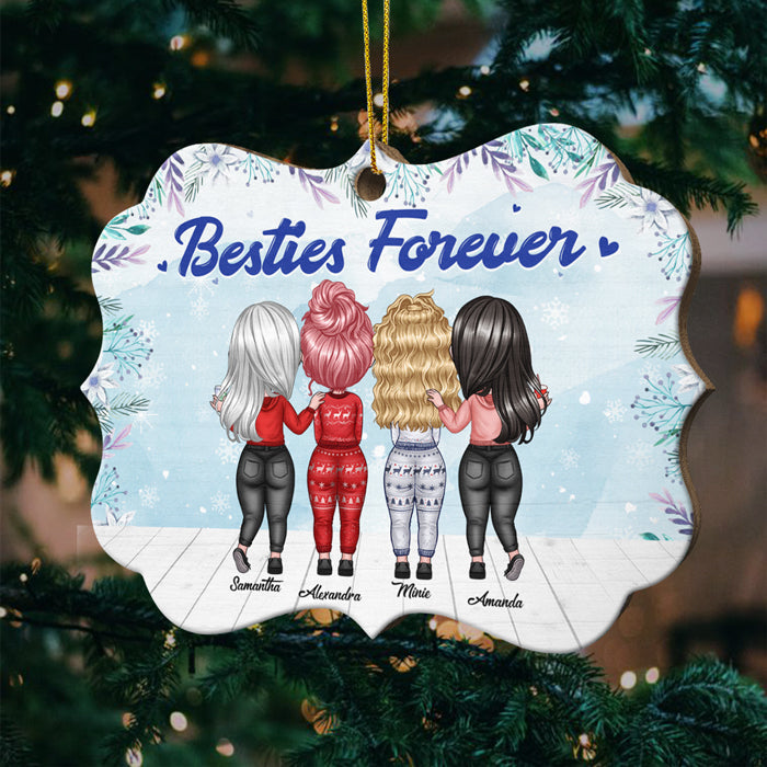 Life Is Better With Sisters - Personalized Custom Benelux Shaped Wood Christmas Ornament