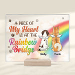 I Wish The Rainbow Bridge Had Visiting Hours, Dog Standing - Personalized Acrylic Plaque