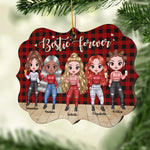 There's No Greater Gift Than Sisters - Personalized Custom Benelux Shaped Wood Christmas Ornament