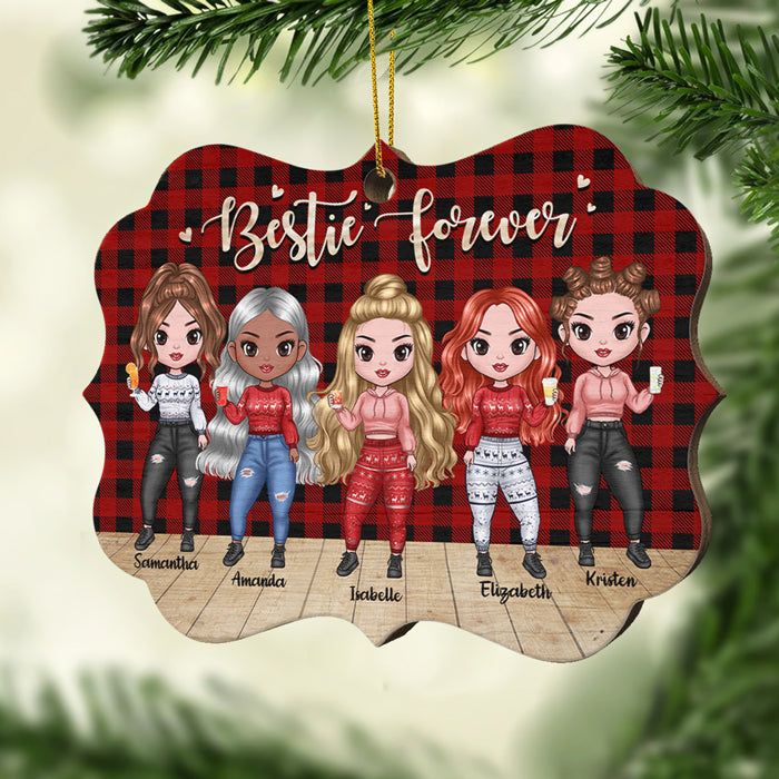 There's No Greater Gift Than Sisters - Personalized Custom Benelux Shaped Wood Christmas Ornament