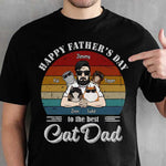 Custom Name Cat Dad Father's Day Gifts for Cat Lovers - Personalized Apparel