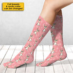 Colorful Paw - Gift for cat lovers - Personalized Socks