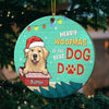 Meowy Woofmas To The Best Mom And Dad - Personalized Custom Round Shaped Wood Christmas Ornament