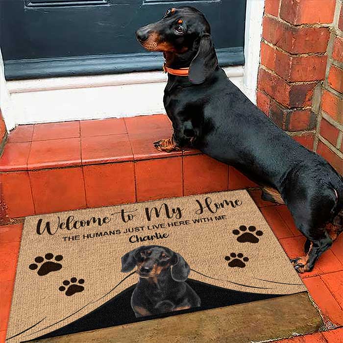 Welcome To My Home - Upload Image - Funny Personalized Decorative Mat.