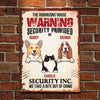 Security Inc. By Our Cats And Dogs - Personalized Metal Sign