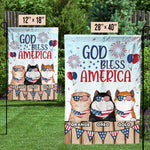 Custom Name Patriotic Cat Gifts for Pet Lovers - Personalized Flag