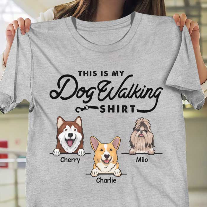 This Is My Dog Walking Shirt - Personalized Unisex T-Shirt