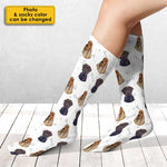 Color Upload Pet Image - Gift For Dog Lovers - Personalized Socks