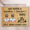 What Happens At Grandma & Grandpa's House - Personalized Decorative Mat