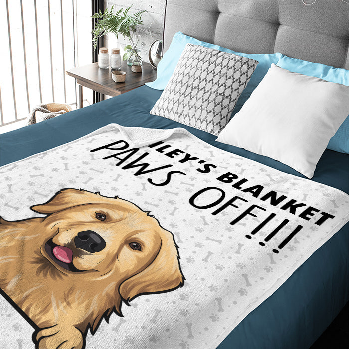 Paws Off - It's My Blanket - Gift For Dog Lovers - Personalized Blanket