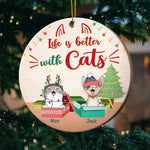 Tis The Season To Be Jolly - Personalized Custom Round Shaped Wood Christmas Ornament