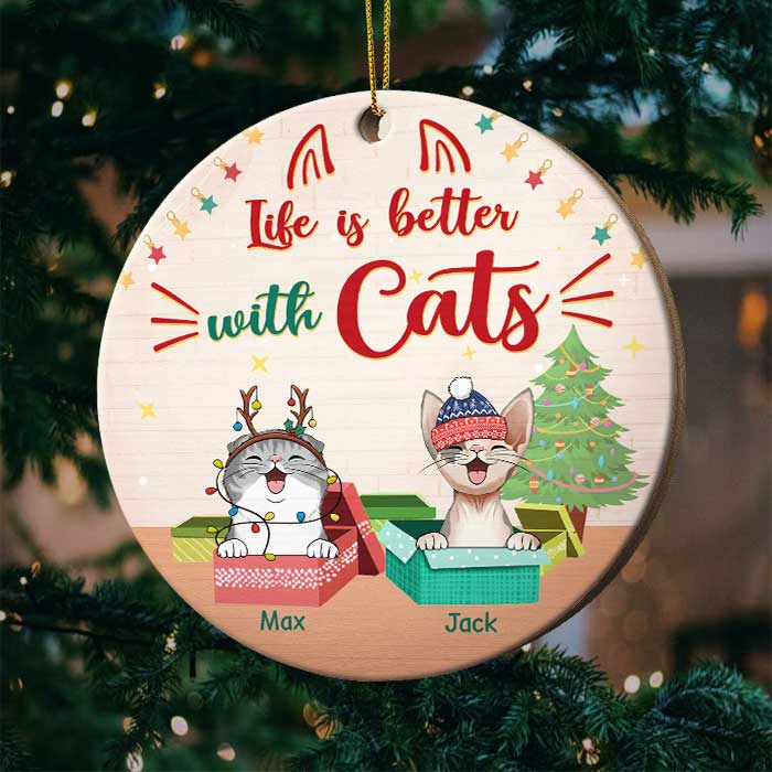 Tis The Season To Be Jolly - Personalized Custom Round Shaped Wood Christmas Ornament