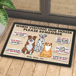 Remember When Visiting Our House - Personalized Decorative Mat, Doormat