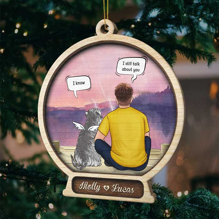 Memorial Snowball - Christmas Is On Its Way - Personalized Custom Snow Globe Shaped Wood Christmas Ornament