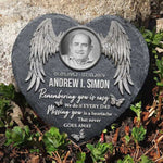 Remembering You Is Easy We Do It Every day - Personalized Memorial Stone, Human Grave Marker - Upload Image, Memorial Gift, Sympathy Gift