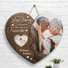 Our Love Story Is My Favorite - Personalized Shaped Wood Sign - Gift For Couples, Husband Wife