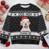 I'm A Happy Dog Dad Dog Mom - Personalized Custom Unisex Ugly Christmas Sweatshirt, Wool Sweatshirt, All-Over-Print Sweatshirt - Gift For Dog Lovers, Pet Lovers, Christmas Gift