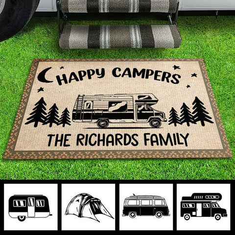 Happy Campers - Personalized Decorative Mat.