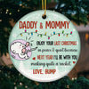 Daddy & Mommy Enjoy Your Last Christmas In Peace & Quiet - Personalized Custom Round Shaped Ceramic Christmas Ornament - Gift For Parents, Christmas Gift
