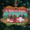 Like Mother Like Daughter - Personalized Custom Benelux Shaped Wood Christmas Ornament - Gift For Family, Christmas Gift