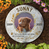No Longer By Side But Forever In Heart - Personalized Memorial Stone, Pet Grave Marker - Upload Image, Memorial Gift, Sympathy Gift