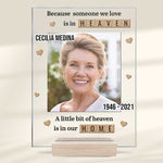 A Little Bit Of Heaven Is In Our Home - Upload Image - Personalized Acrylic Plaque