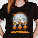 Custom Name Halloween Grandkids Gifts for Grandparents - Personalized Apparel