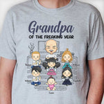 Custom Name Grandpa of the Year Gifts - Personalized Apparel