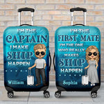 Custom Name Funny Couple Travel Gifts - Personalized Luggage Cover
