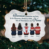 There‚s A Little Bit Of Heaven In Our Home - Personalized Custom Benelux Shaped Wood Christmas Ornament - Memorial Gift, Sympathy Gift, Christmas Gift