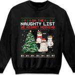 Funny Christmas Cat Naughty List Gifts for Cat Lovers - Apparel