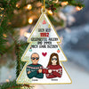 Einander Ärgern Und Trotzdem Stark Bleiben - German Personalized Custom Christmas Tree Shaped Acrylic Christmas Ornament - Gift For Couple, Husband Wife, Anniversary, Engagement, Wedding, Marriage Gift, Christmas Gift