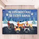 Custom Name Funny Christmas Gifts for Dog Lovers - Personalized Doormat