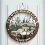 Welcome To Our Campsite, The Best Memories Are Made Camping - Personalized Door Sign