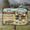 One Campsite At A Time - Personalized Metal Sign - Gift For Couples, Husband Wife, Gift For Camping Lovers