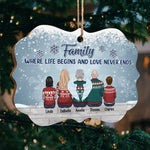Custom Name Family Christmas Gifts - Personalized Ornament