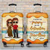 It's Not The Journey It's Who You Are Travelling With - Gift For Couples, Husband Wife - Personalized Luggage Cover