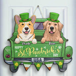 Happy St. Pawtrick's Day - Gift For Dog Lovers, St. Patrick's Day, Personalized Shaped Wood Sign