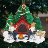 Husband And Wife Camping Partners For Life - Couple Personalized Custom Ornament - Wood Unique Shaped - Christmas Gift For Husband Wife, Anniversary, Camping Lovers