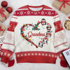 Grandma's Little Penguins - Personalized Custom Unisex Ugly Christmas Sweatshirt, Wool Sweatshirt, All-Over-Print Sweatshirt -  Gift For Grandma, Grandparents, Christmas Gift