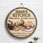 Grandma’s Kitchen Made With Love - Personalized Shaped Wood Sign - Gift For Grandma, Grandparents
