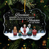 There's A Little Bit Of Heaven In Our Home - Memorial Personalized Custom Ornament - Acrylic Benelux Shaped - Sympathy Gift, Christmas Gift For Family Members
