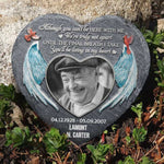 Although You Can't Be Here With Me We're Truly Not Apart - Personalized Memorial Stone, Human Grave Marker - Upload Image, Memorial Gift, Sympathy Gift