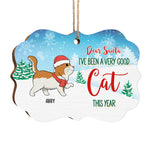 Custom Name Christmas Cat Gifts for Cat Lovers - Personalized Ornament