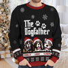 Merry Christmas The Dogfather Dogmother - Dog Personalized Custom Ugly Sweatshirt - Unisex Wool Jumper - Christmas Gift For Pet Owners, Pet Lovers